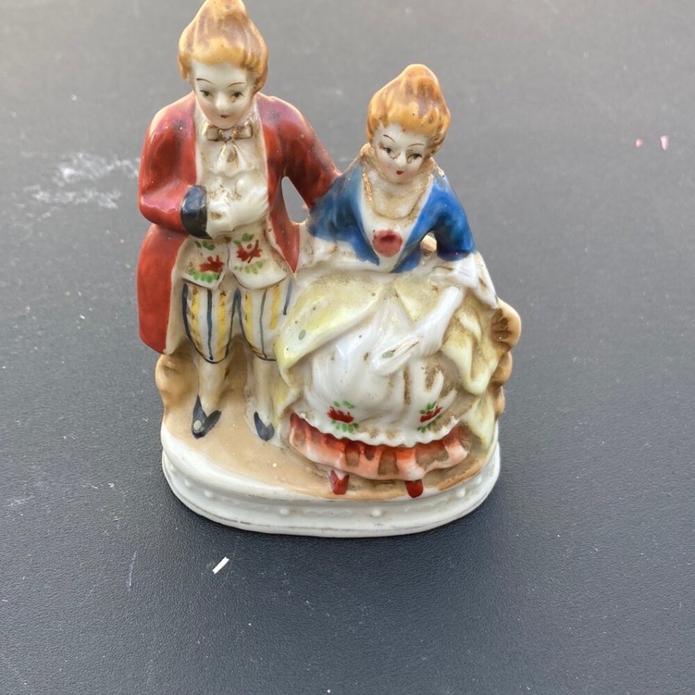 Victorian Colonial Occupied Japan Couple Gold Gilded